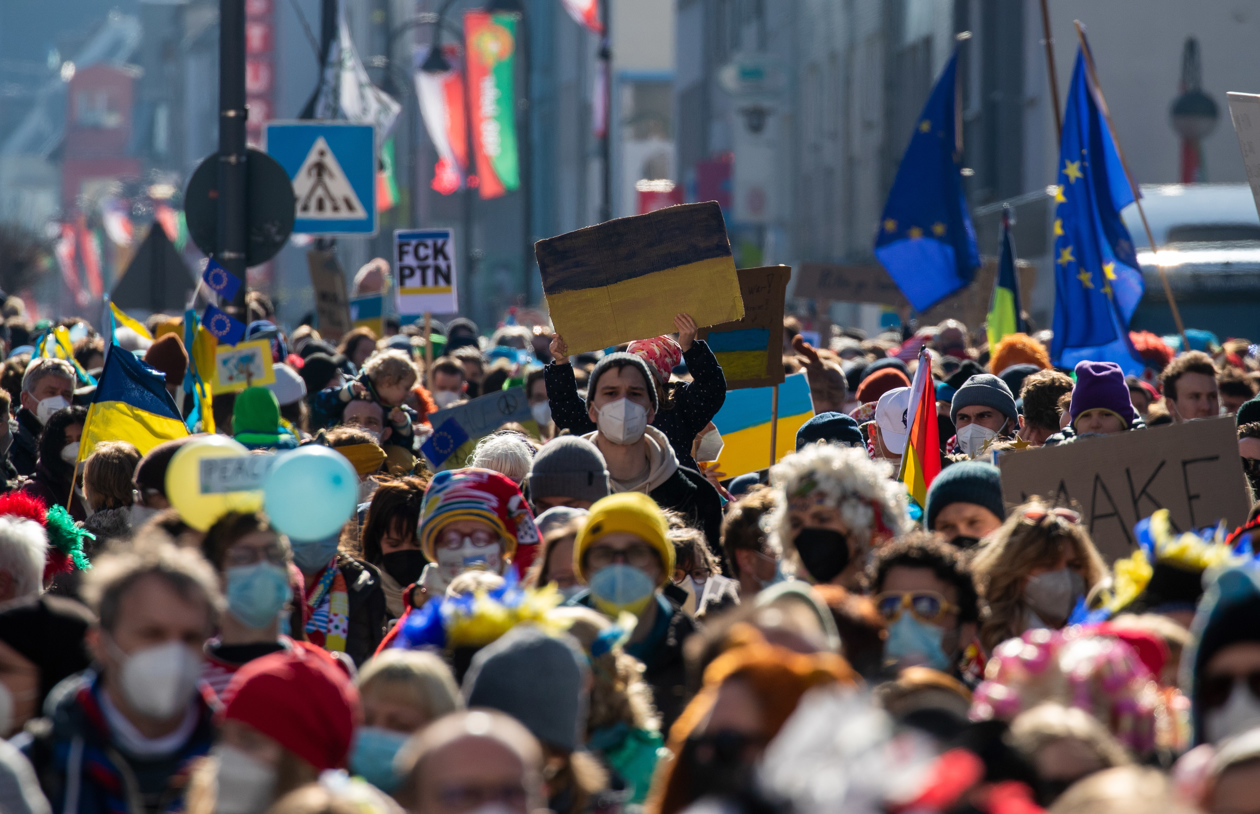 Manifestación en el Carnaval de Colonia.