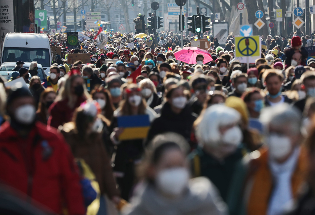 Manifestación en el Carnaval de Colonia.