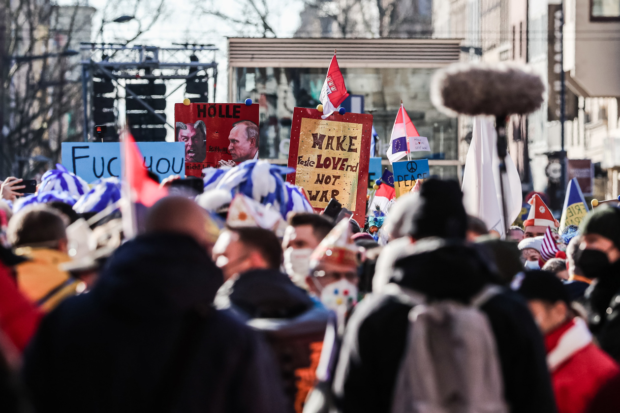 Manifestación en el Carnaval de Colonia.