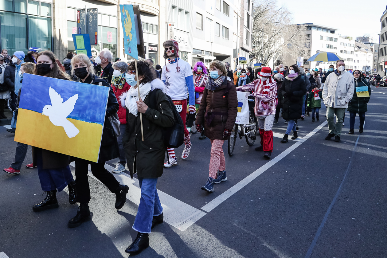 Manifestación en el Carnaval de Colonia.