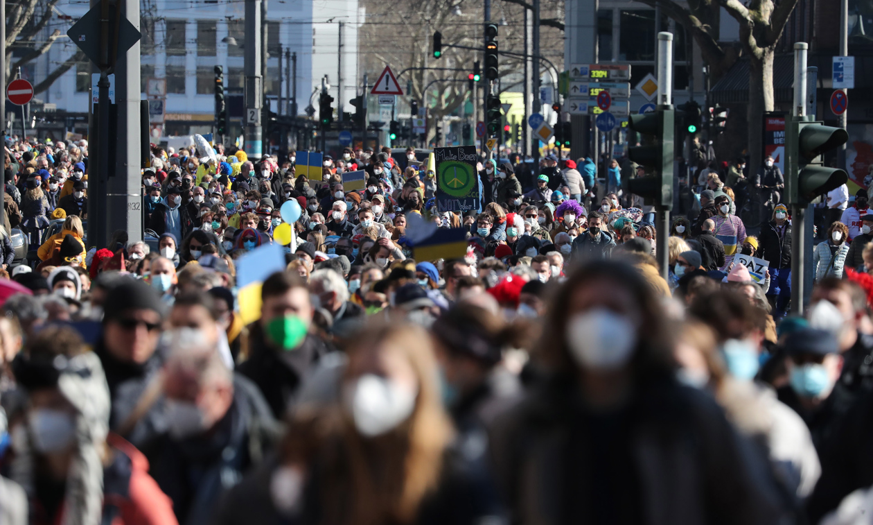 Manifestación en el Carnaval de Colonia.