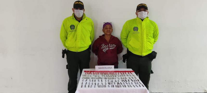 María Millereth Álvarez, el día que fue capturada.