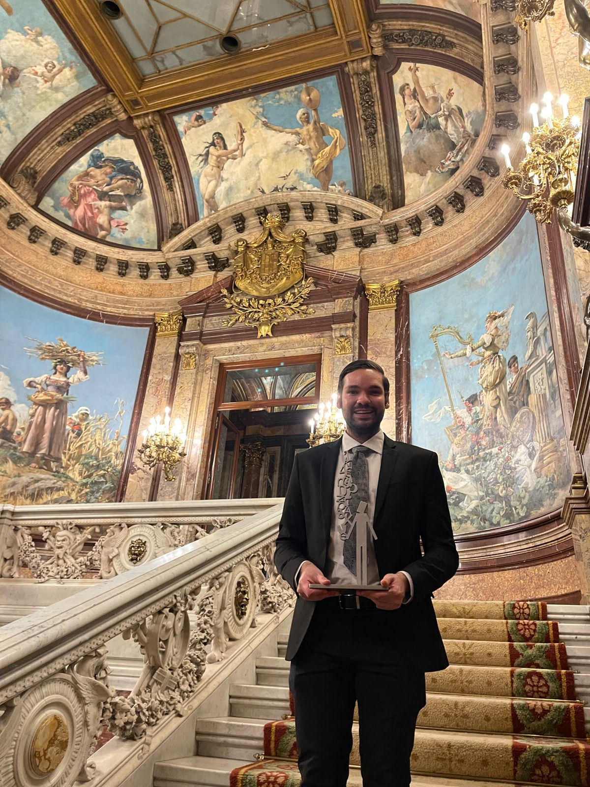 José Caparroso en el Palacio de Linares, sede de Casa de América.