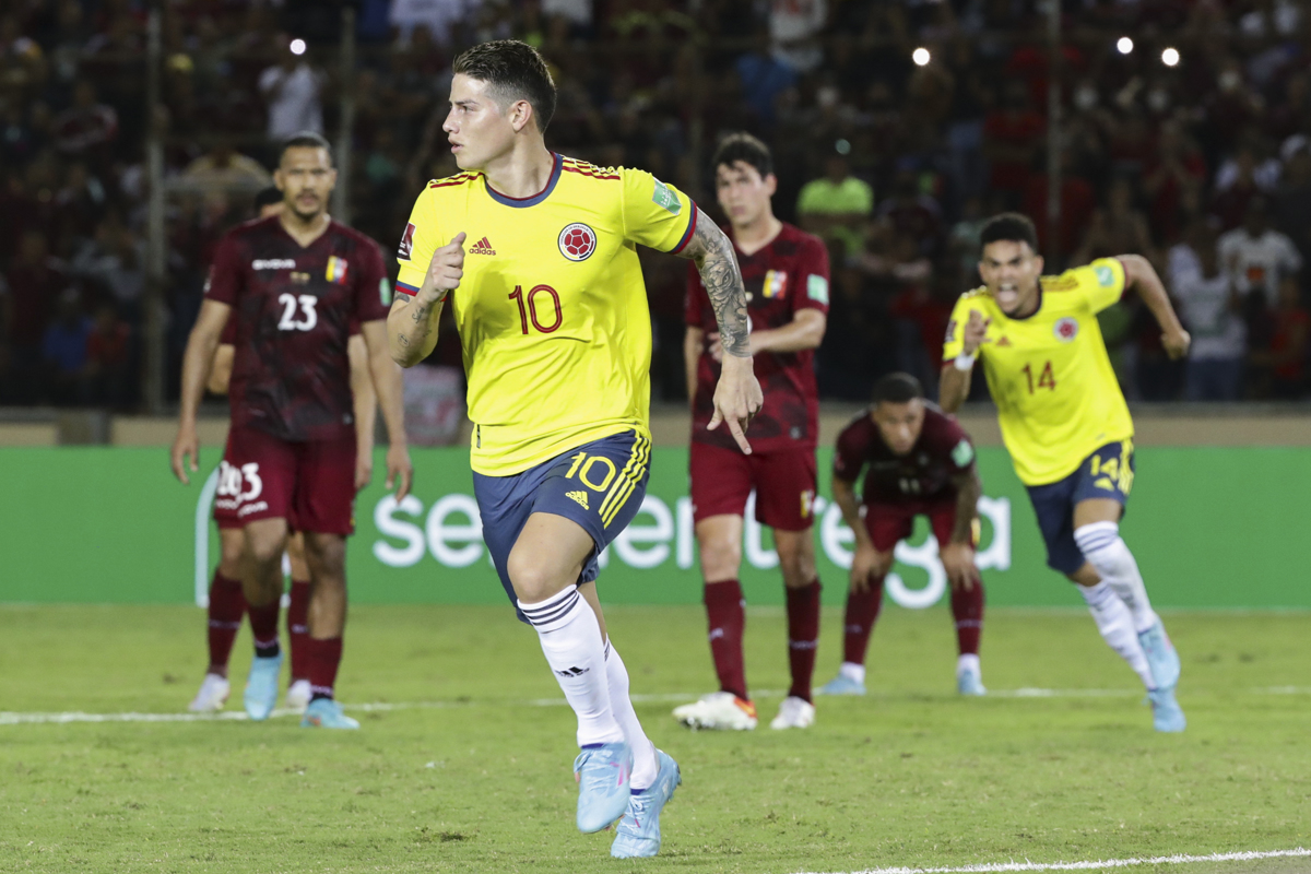 festejo de James Rodríguez.