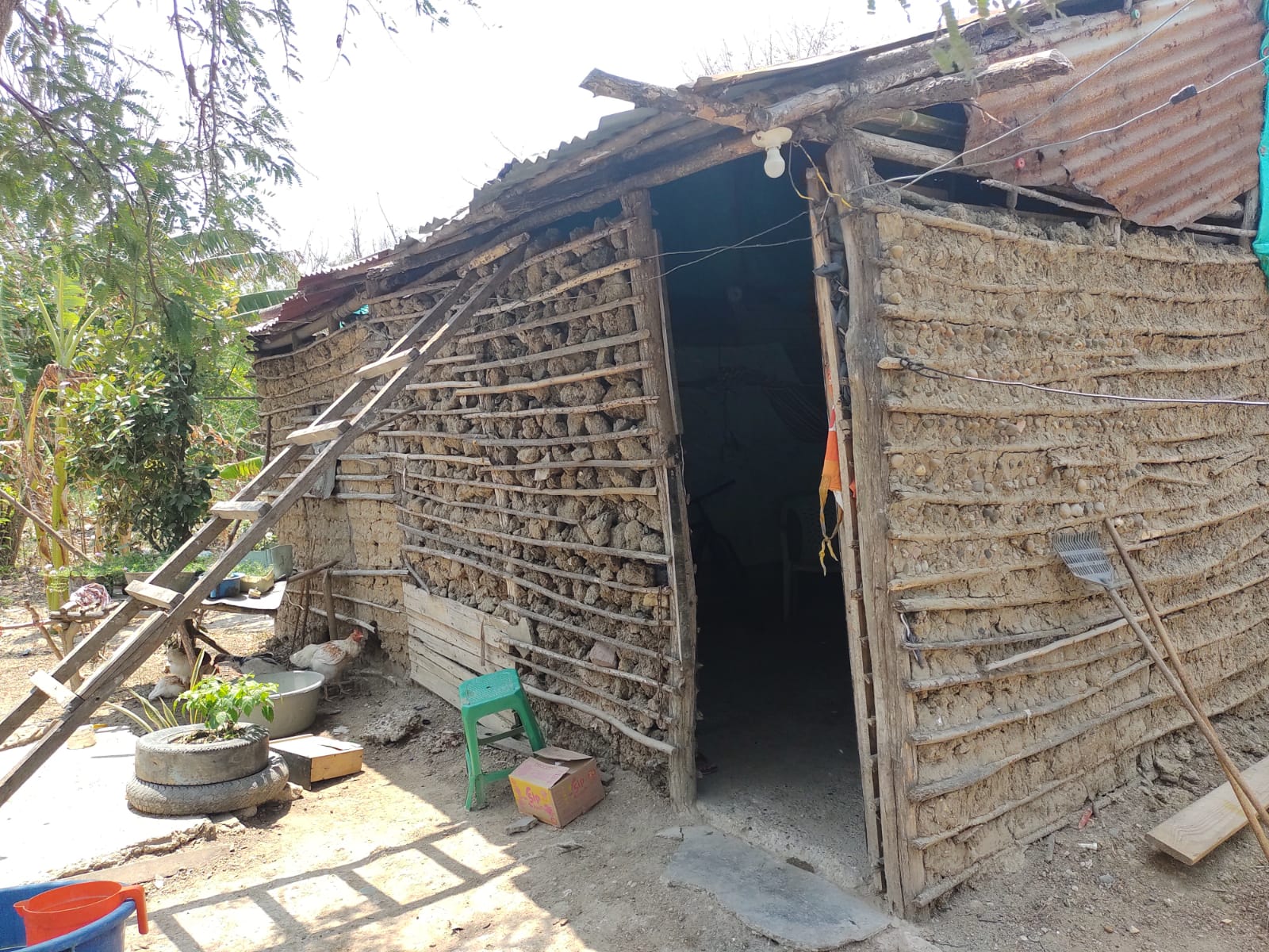 La casa de bahareque en donde vivía Enehel