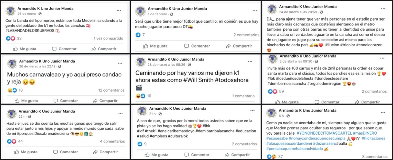 Armando José Castro en redes sociales desde la Cárcel Distrital