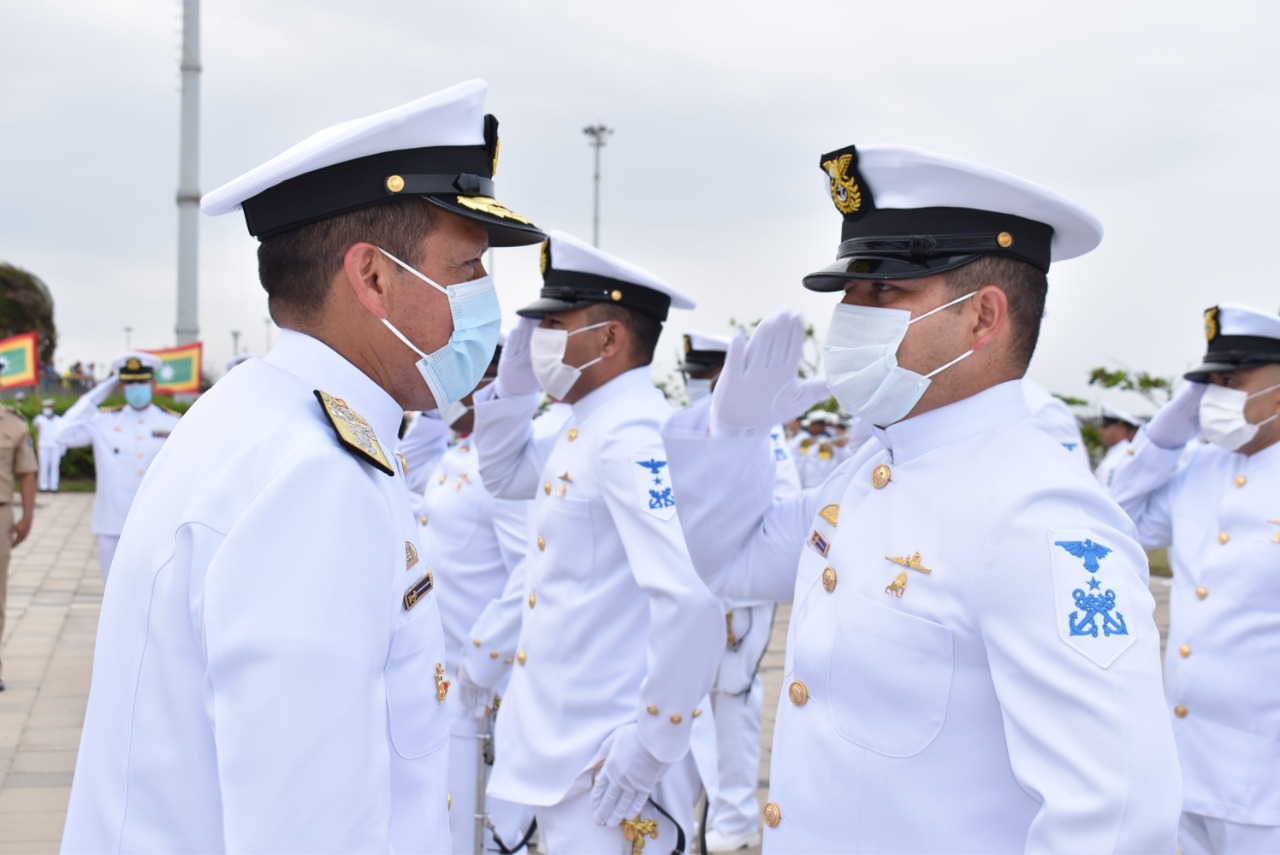 Uno de los condecorados por la Armada de Colombia.