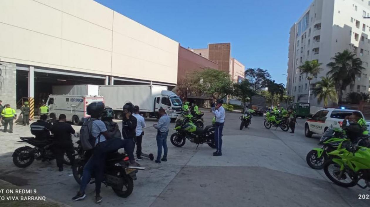 Robo al camión de valores de la Brinks el 27 de enero de este año en el norte de Barranquilla. 