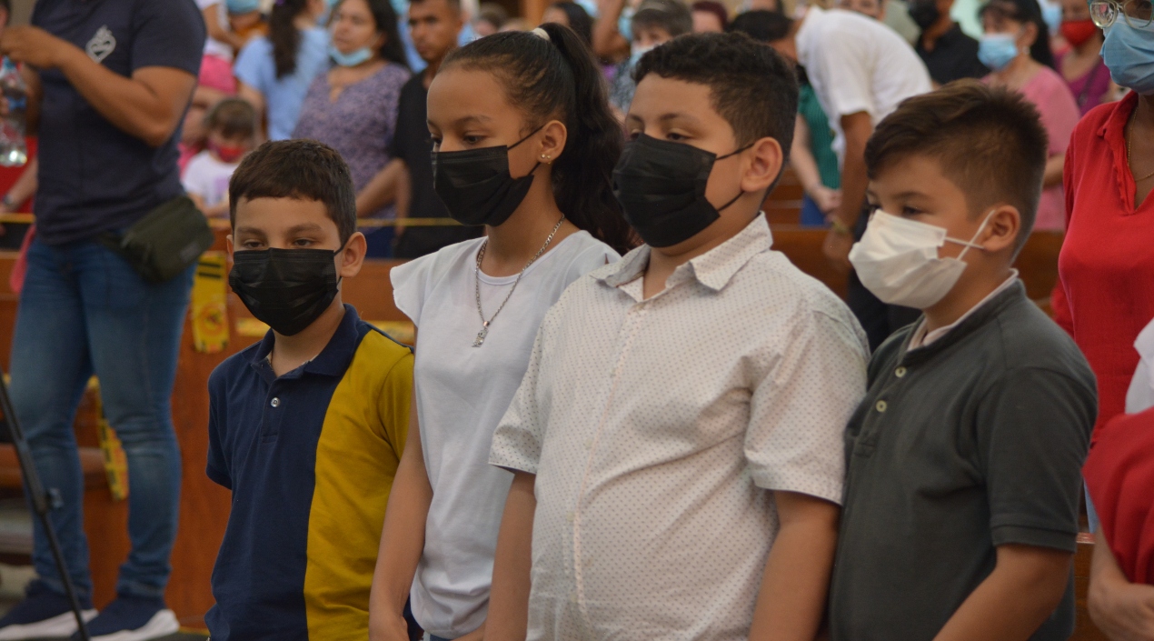 Niños y adolescentes asistieron a las celebraciones litúrgicas en la Catedral.