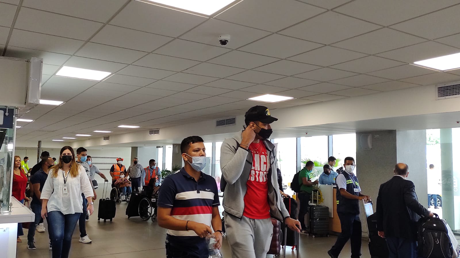 Jaime Echenique a su arribo a Barranquilla. 