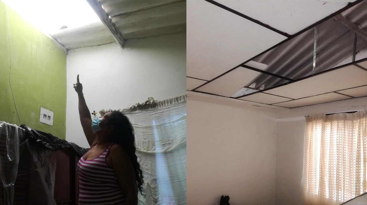 Cortesía. Viviendas afectadas por el fenómeno natural.