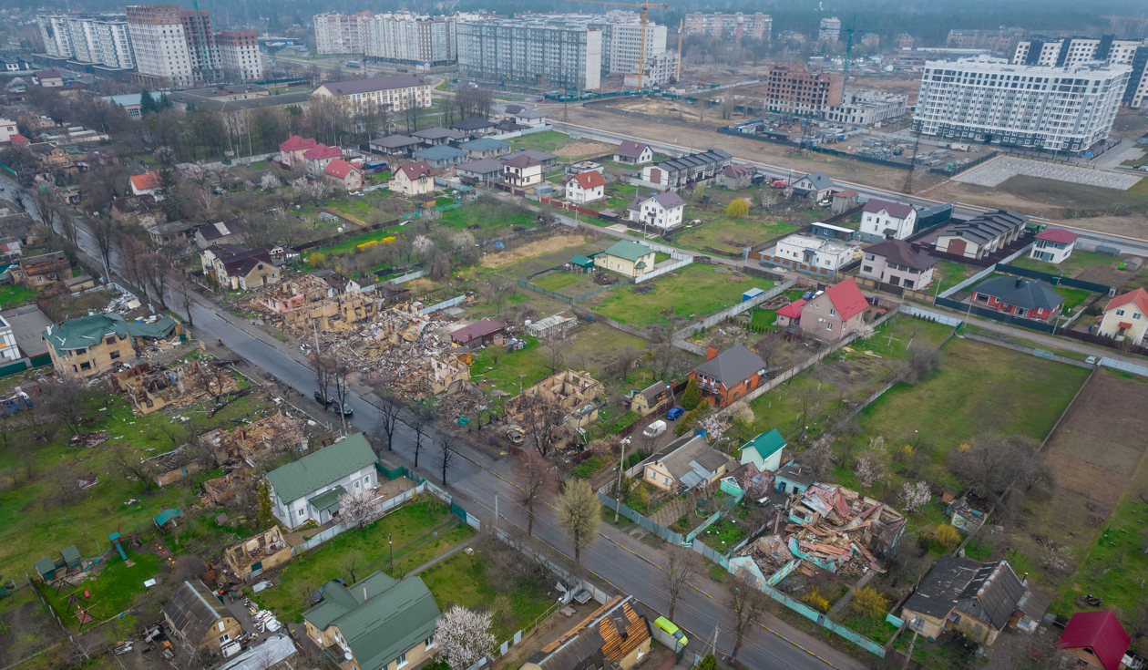 La destrucción en la ciudad ucraniana de Irpin.