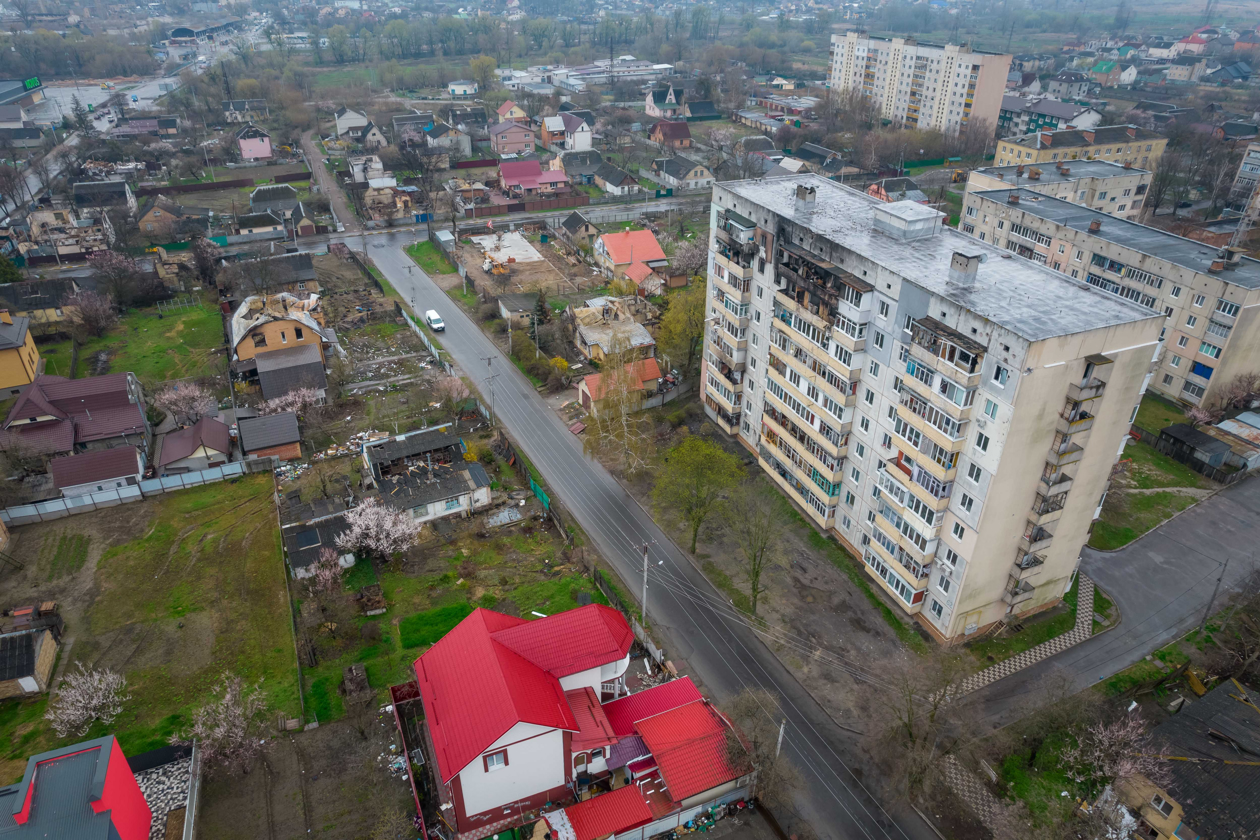 La destrucción en la ciudad ucraniana de Irpin.