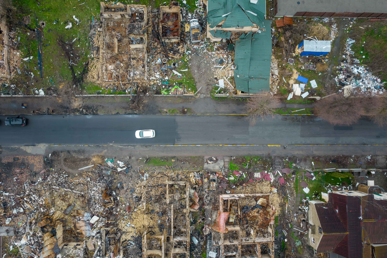 La destrucción en la ciudad ucraniana de Irpin.