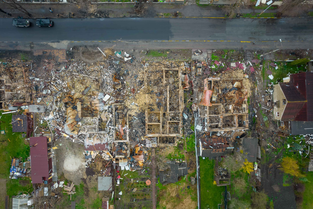 La destrucción en la ciudad ucraniana de Irpin.