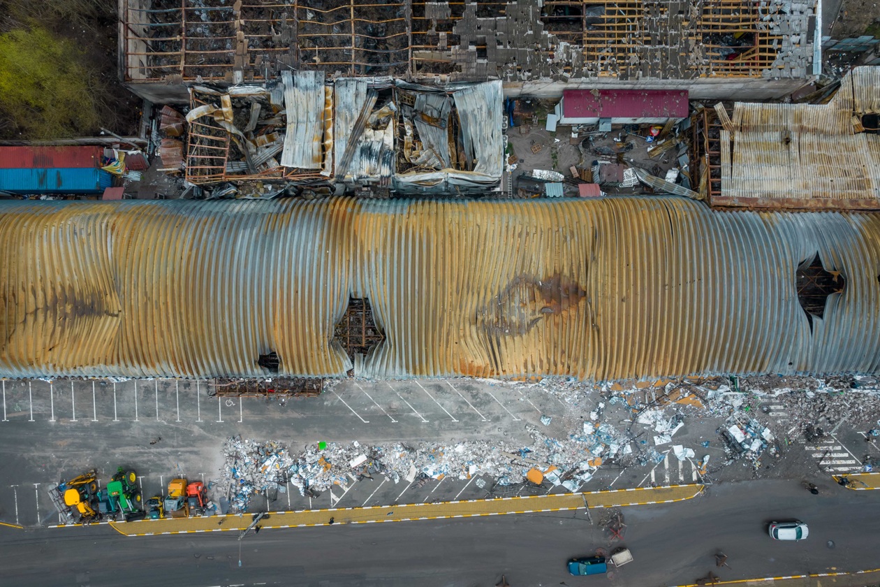 La destrucción en la ciudad ucraniana de Irpin.