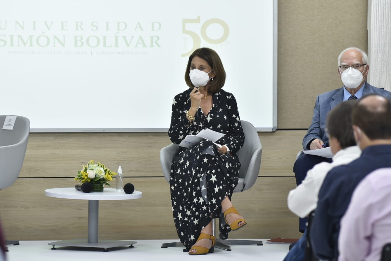 La Vicepresidenta y Canciller de la República, Marta Lucía Ramírez, en Barranquilla