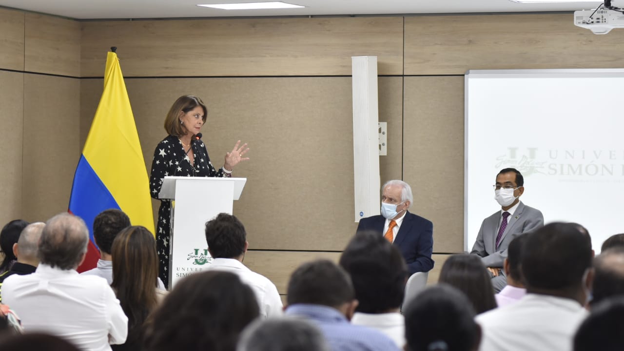 La Vicepresidenta y Canciller de la República, Marta Lucía Ramírez, en Barranquilla