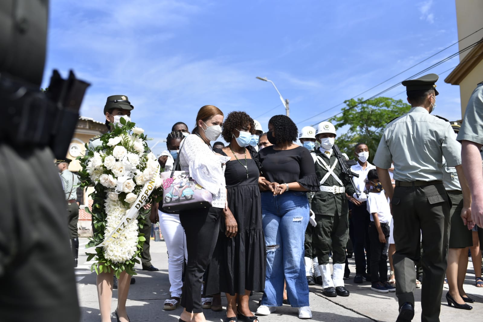 El duelo de la familia del patrullero Naudin Córdoba Mena