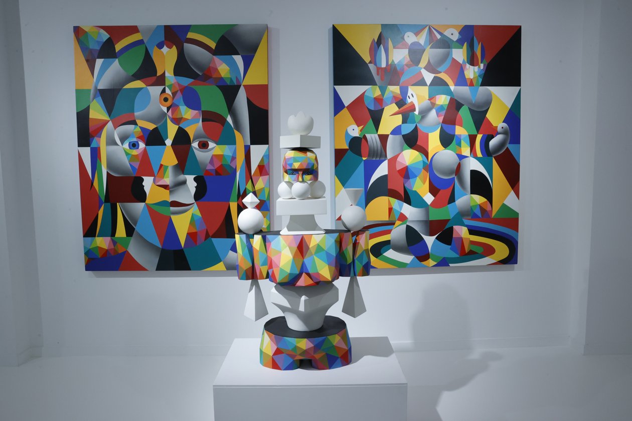 - Vista de una de las obras de la exposición de Factory of Dreams, un espacio único para el arte, la creación y la cultura, este miércoles durante su inauguración en Madrid.  