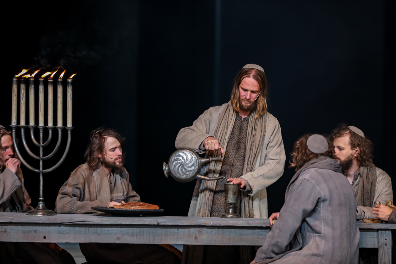 La última cena de Jesús y sus apóstoles.