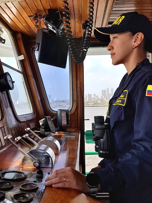 La Comandante destaca la labor que se realiza en el puerto de Barranquilla.