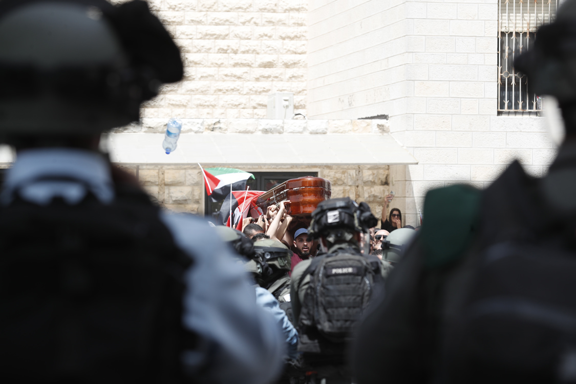 Imagen del funeral de la periodista Shireen Abu Akleh.