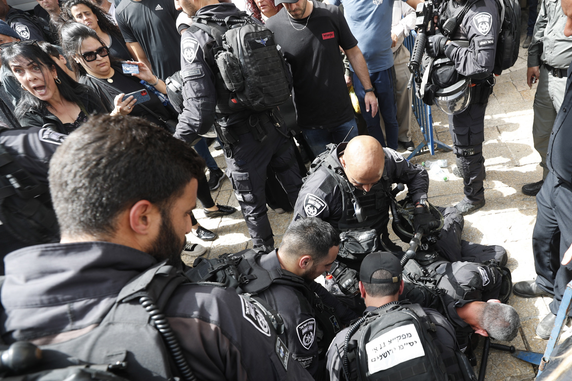 Imagen del funeral de la periodista Shireen Abu Akleh.