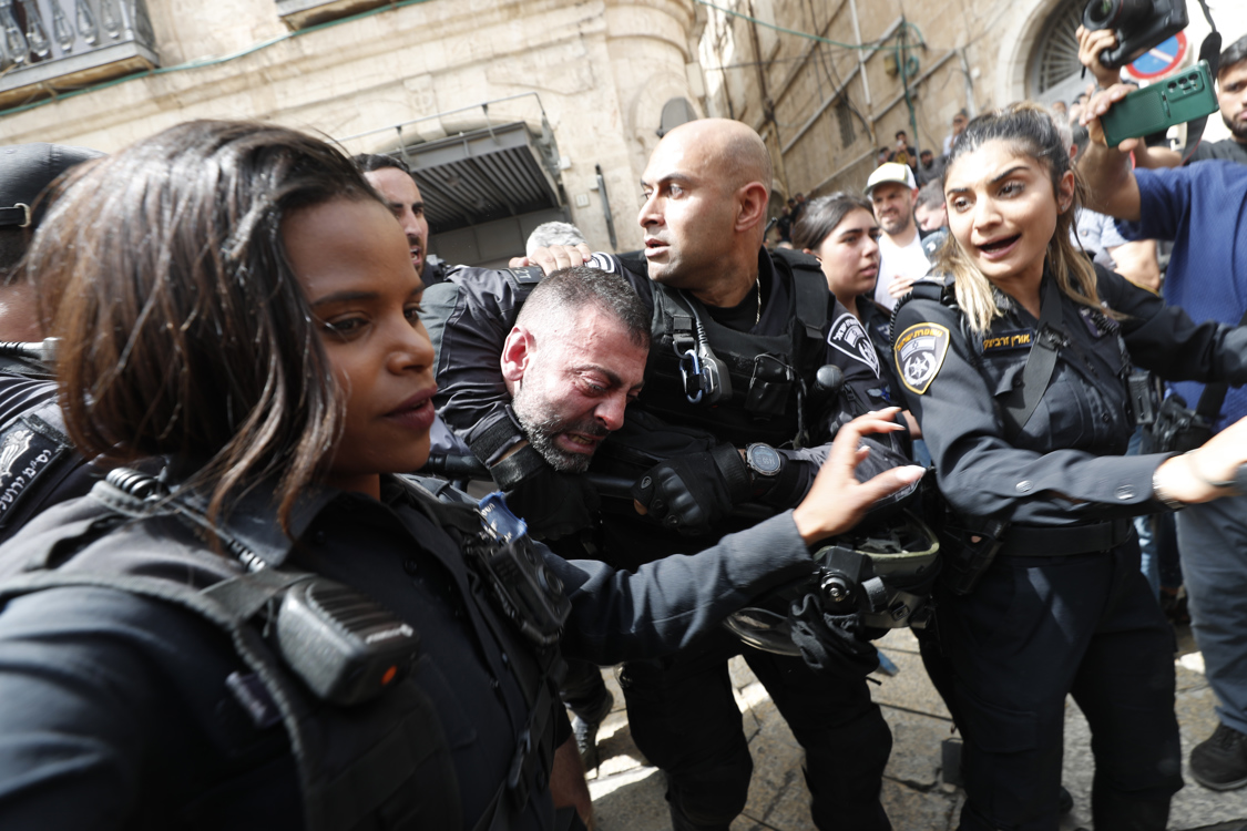Imagen del funeral de la periodista Shireen Abu Akleh.