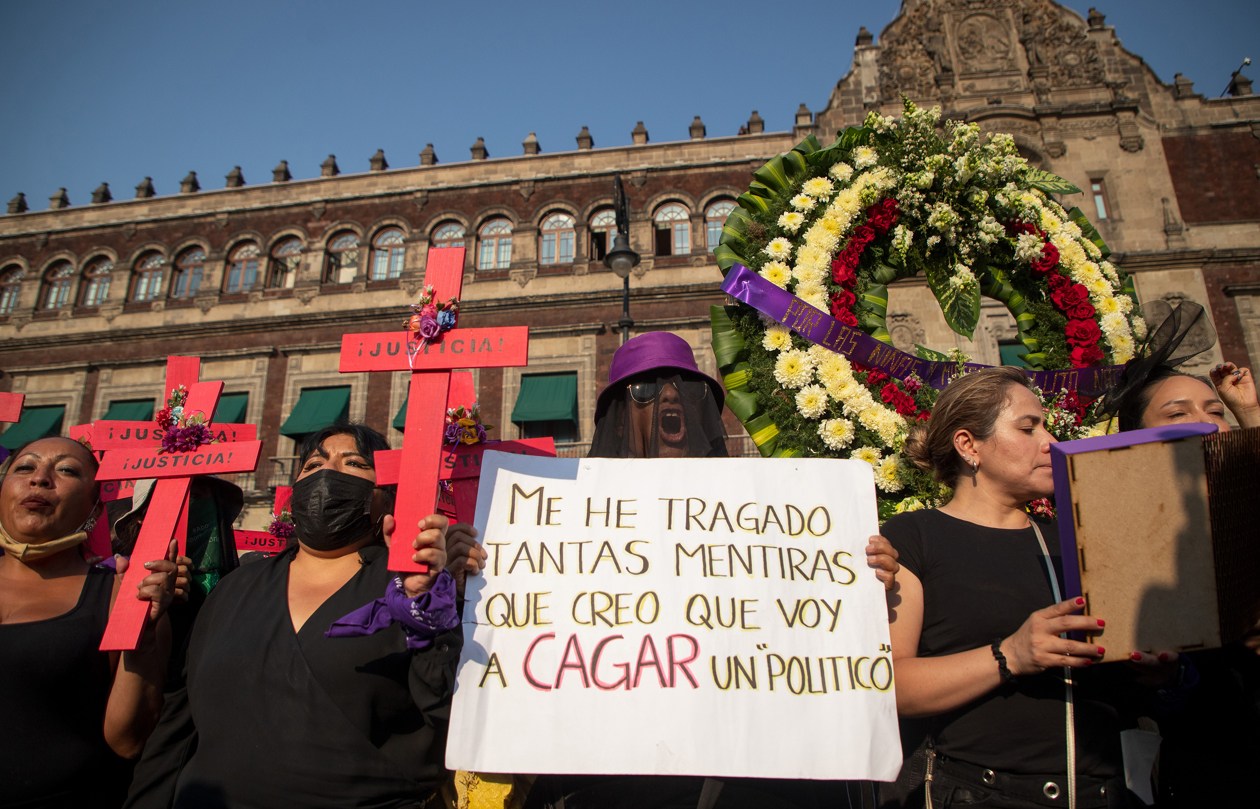 Las mujeres llamaron al Gobierno declarar una alerta nacional de violencia de género. 