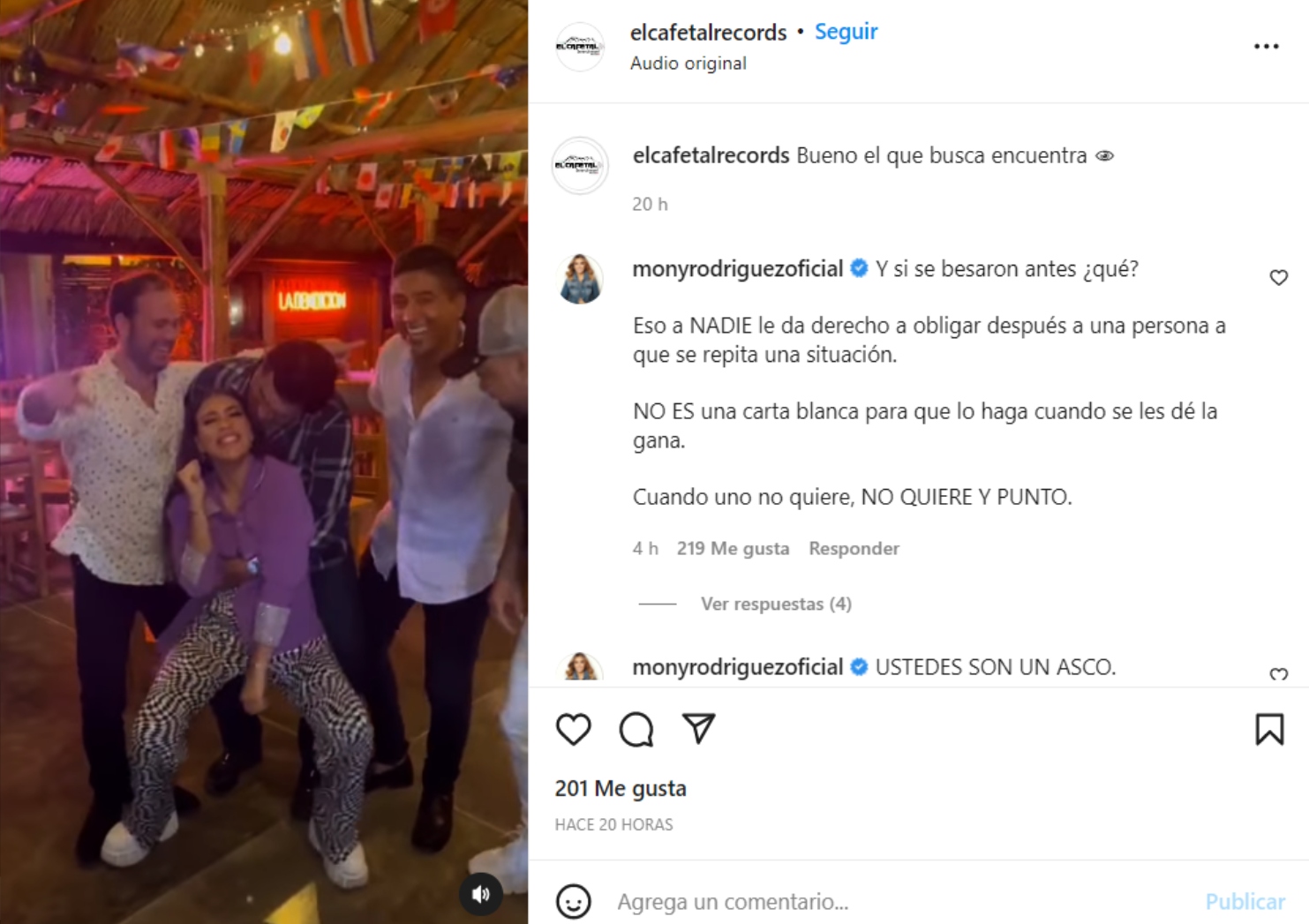 Instagram Post de la empresa El Cafetal Récords.