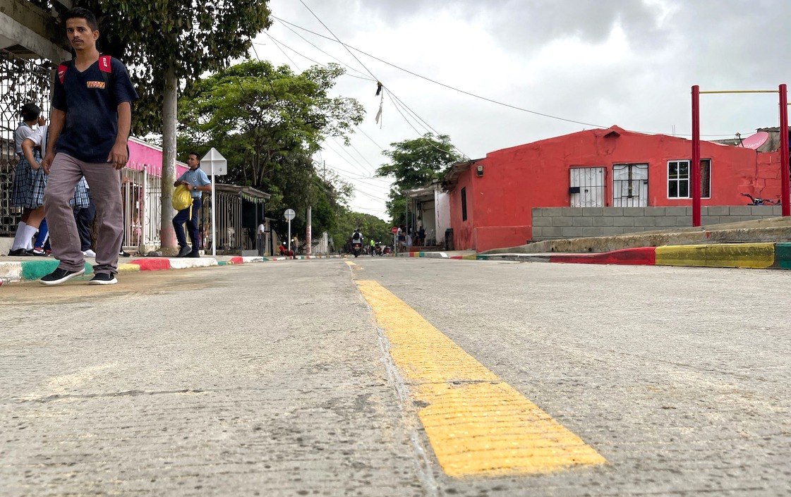 Uno de los tramos pavimentados.