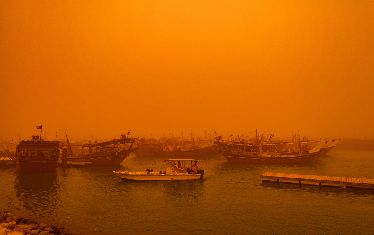 Tormentas de arena en Kuwait.