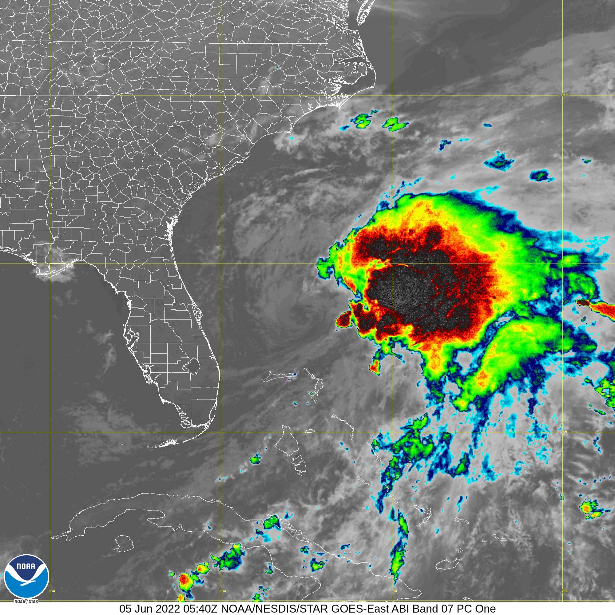 Formación de la Tormenta Tropical Alex
