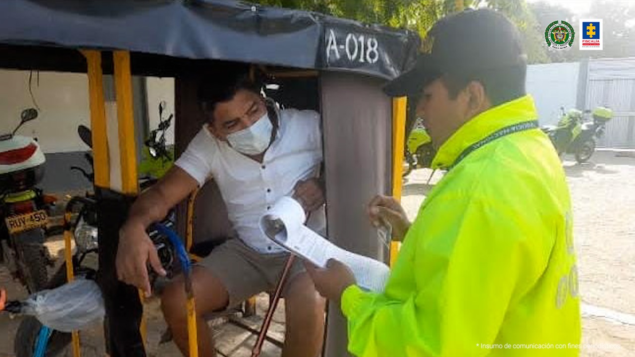 Operativo de Policía y Fiscalía.