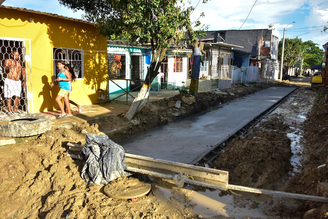 Una de las vías intervenidas.