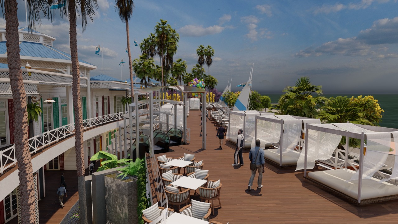 Render del Centro Gastronómico Internacional de Puerto Colombia.