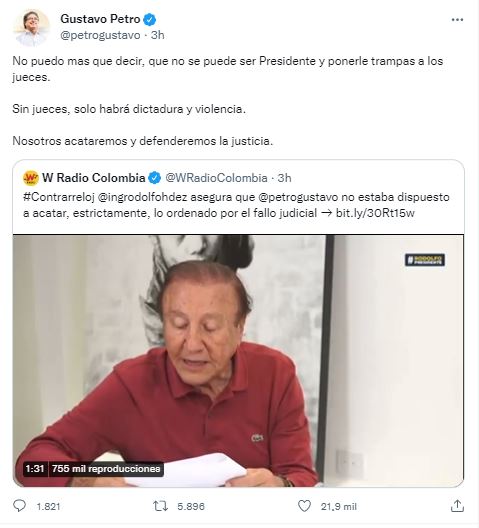 Respuesta de Gustavo Petro