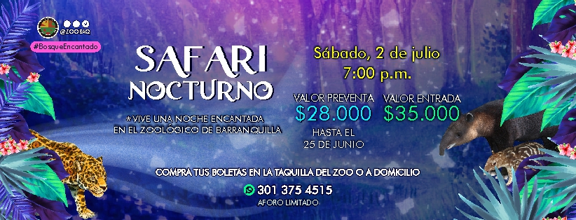 Safari nocturno en el Zoológico de Barranquilla. 