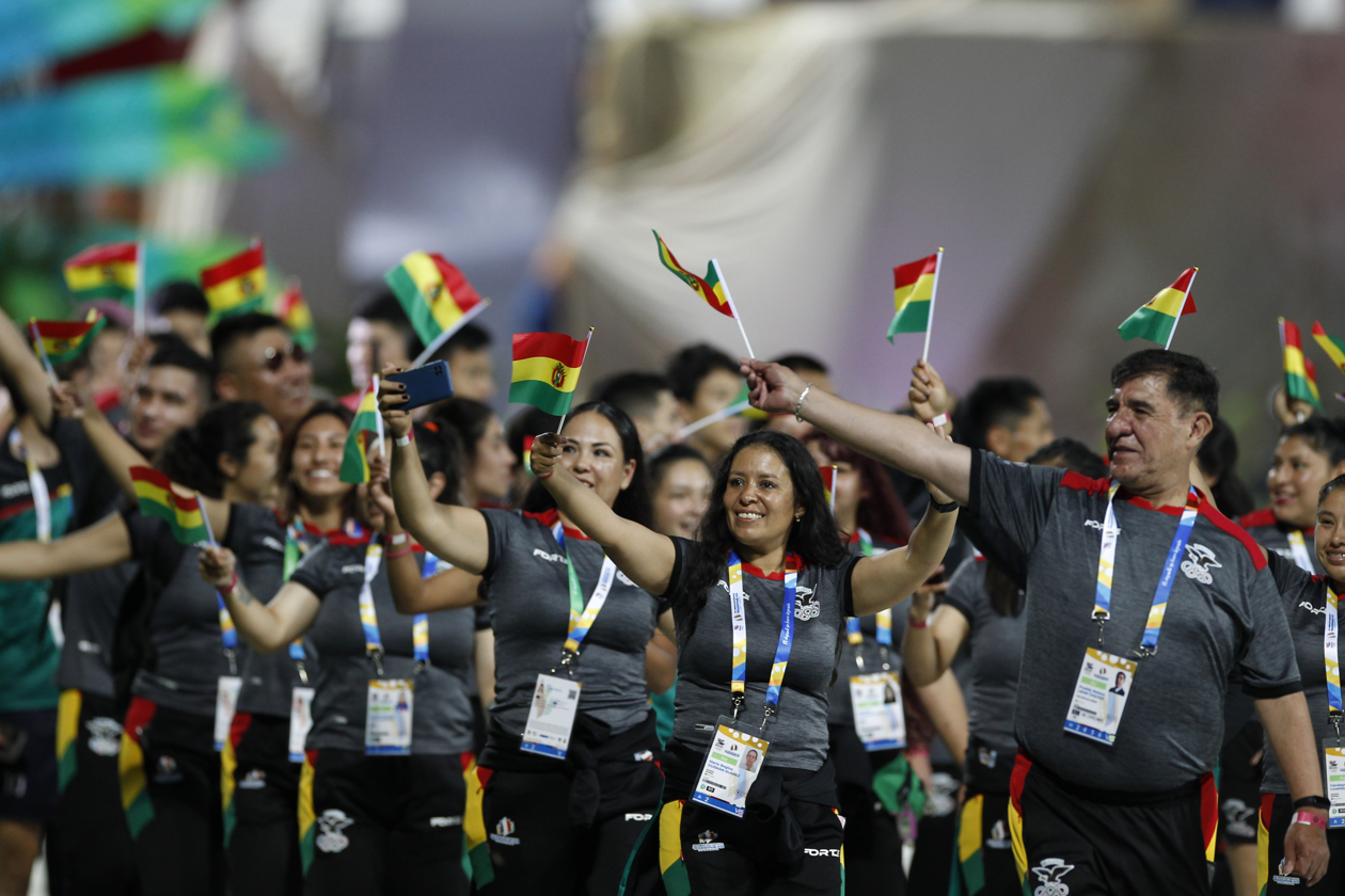 La delegación boliviana.