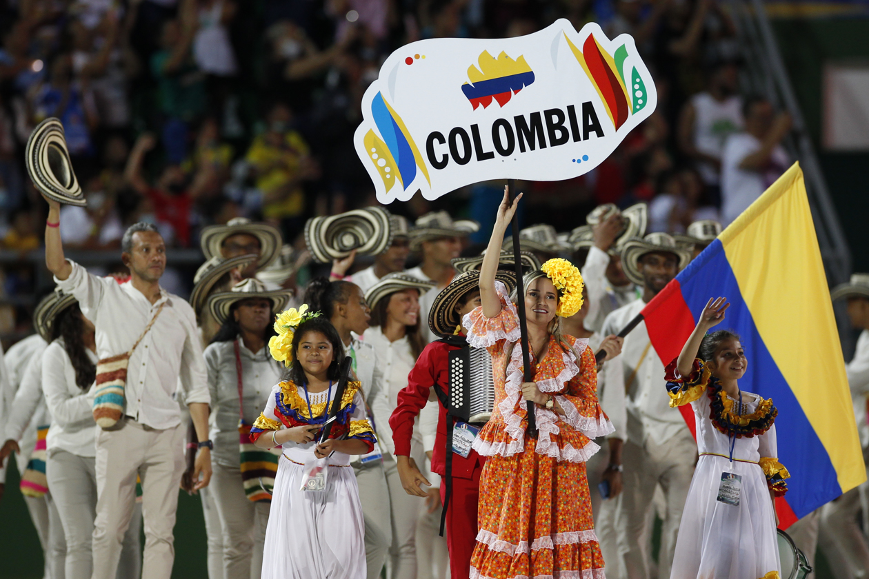 La delegación colombiana.
