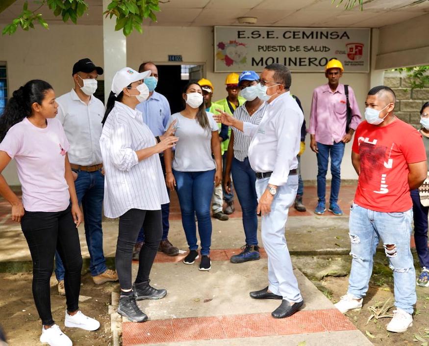 Visita al puesto de salud de Molinero, Sabanalarga.