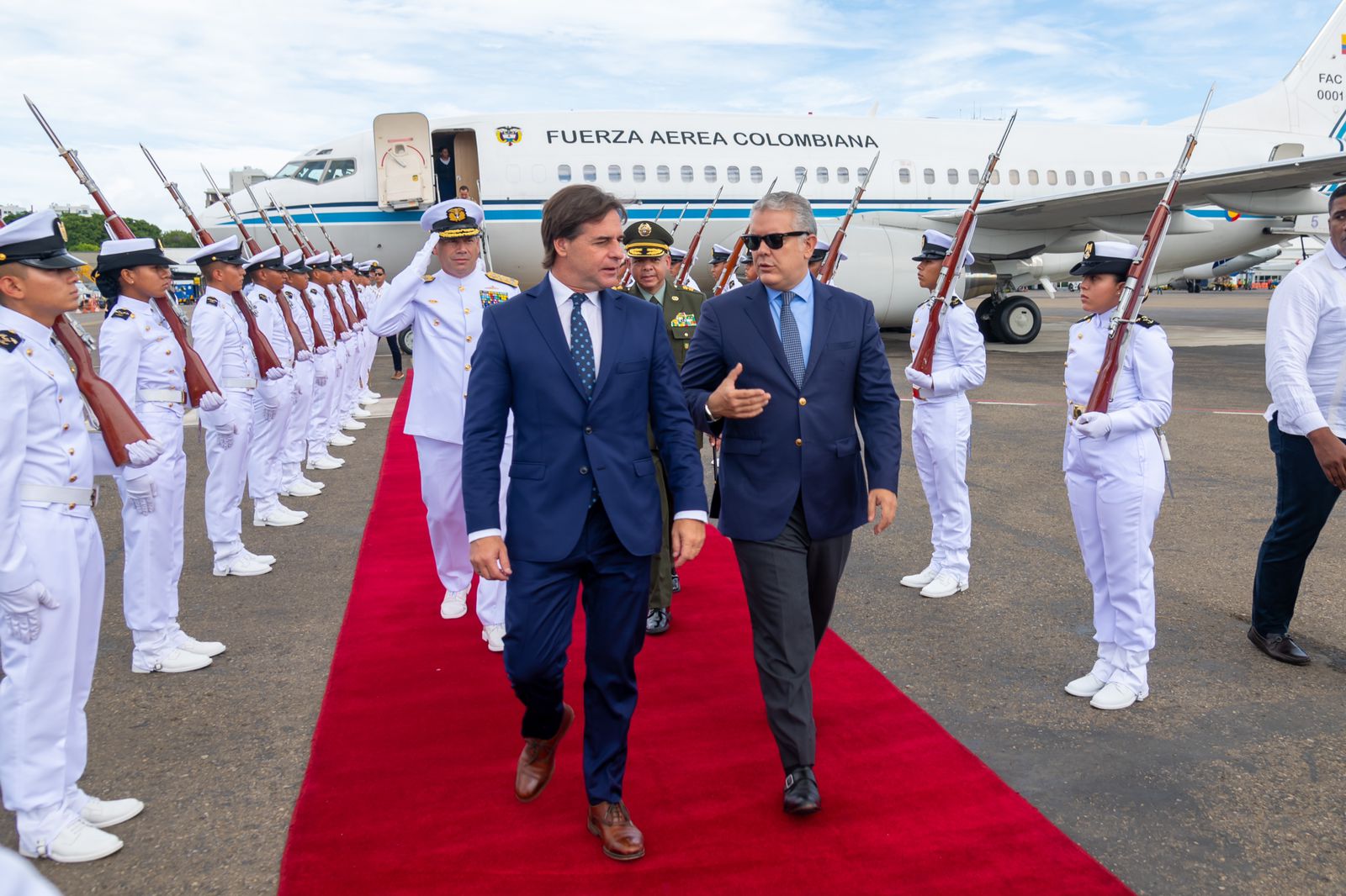 Lacalle Pou e Iván Duque