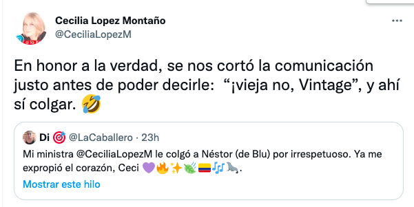 El trino de Cecilia López generó mensajes de apoyo.