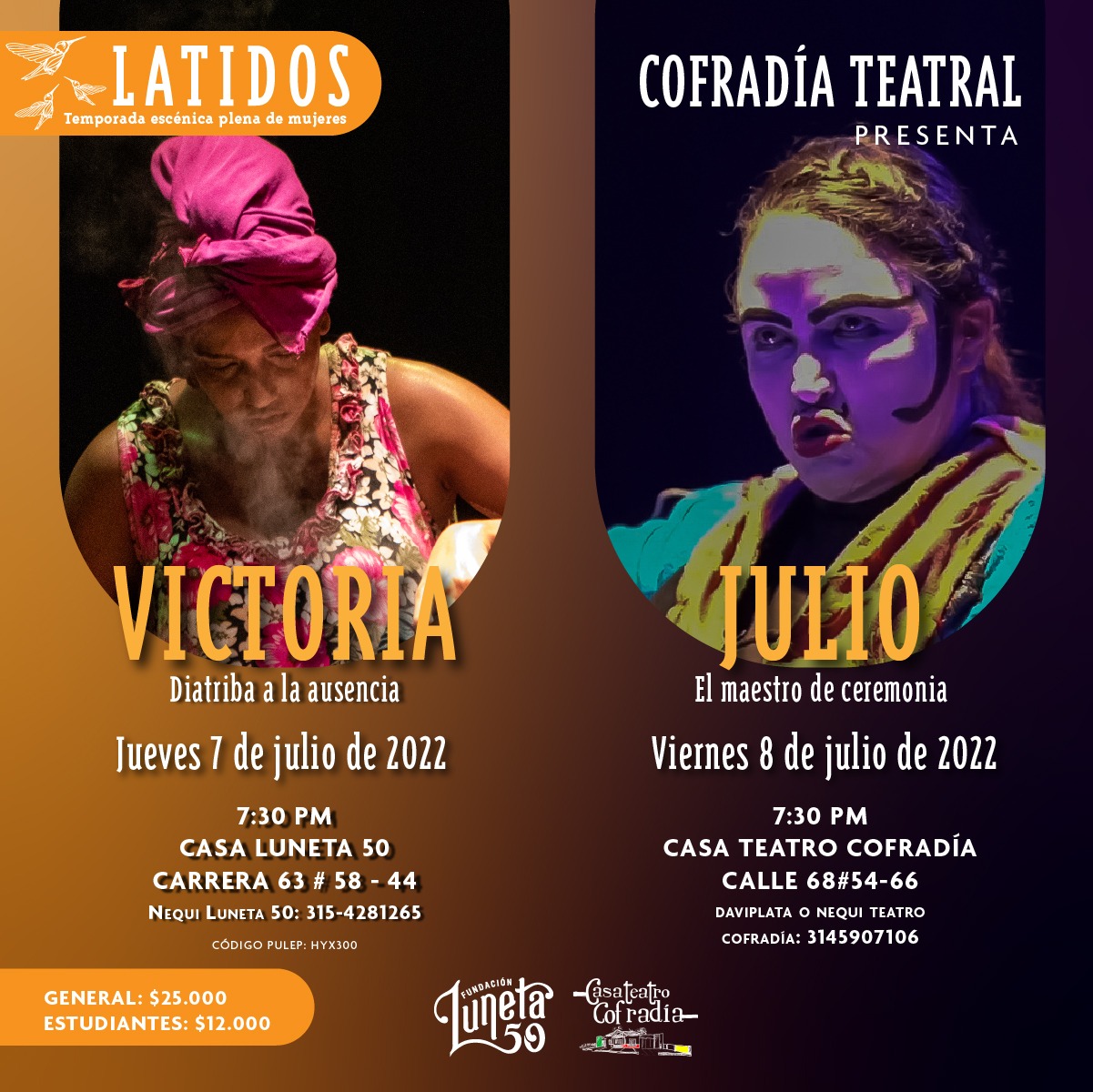 Nuevas obras del grupo Cofradía Teatral. 