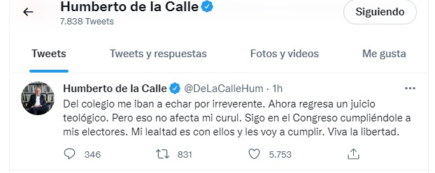 El trino de Humberto de la Calle