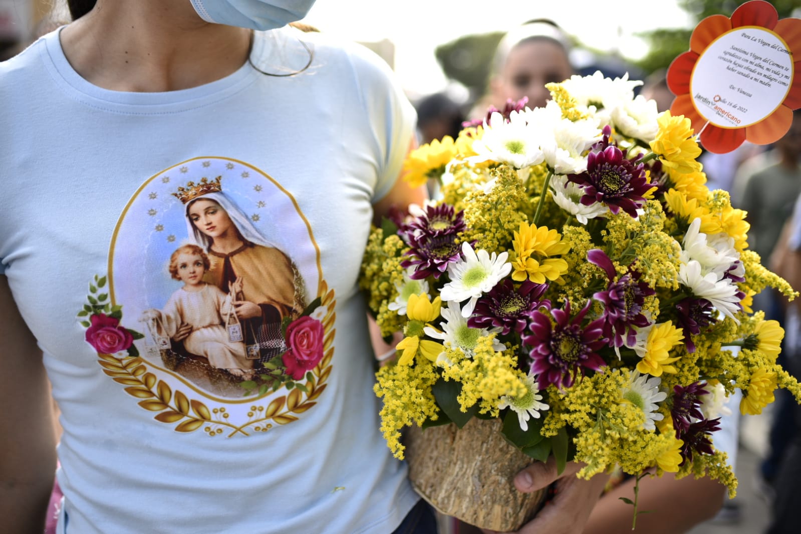Procesión de la Virgen del Carmen en Barranquilla. 
