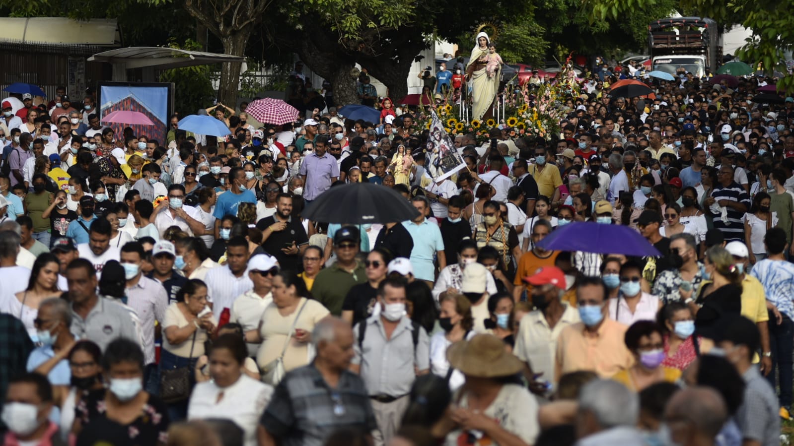 Procesión de la Virgen del Carmen en Barranquilla. 