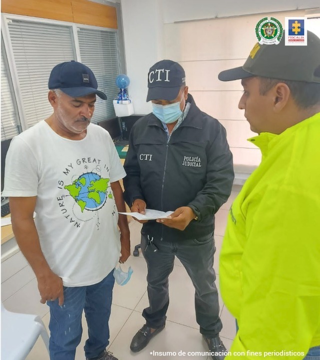 Momento de la captura del presunto feminicida.