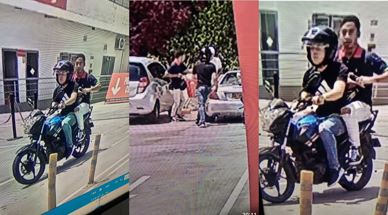 Los ladrones tras atracar a otro ciudadano en la calle 76 con carrera 59 el día anterior. 